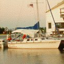 Convertible bimini top side view