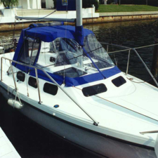 Pop top enclosure (photo courtesy of General Boats)