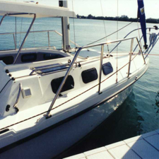 New side rail design for the 2000 Rhodes 22 (courtesy of General Boats)