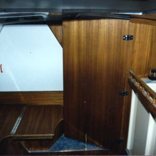 Main cabin in teak (photo courtesy of General Boats)